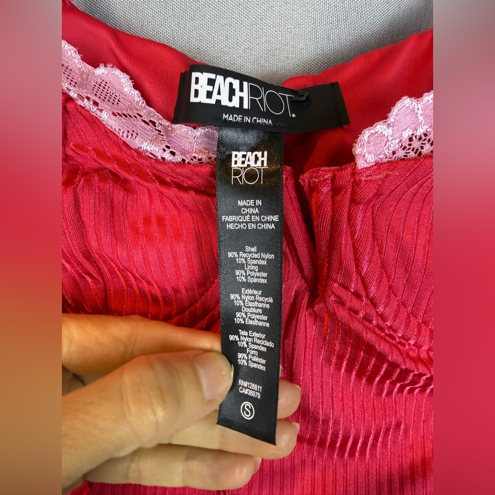 Beach Riot Scarlet One Piece Holly Jolly- Size Small - Picture 12 of 15